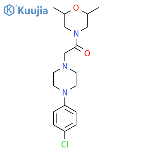 2-[4-(4-Chlorophenyl)piperazin-1-yl]-1-(2,6-dimethylmorpholin-4-yl)ethan-1-one structure