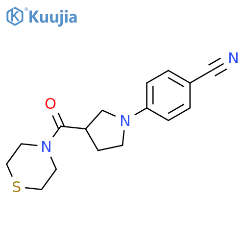 4-[3-(thiomorpholine-4-carbonyl)pyrrolidin-1-yl]benzonitrile structure