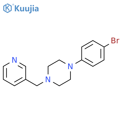 1-(4-bromophenyl)-4-[(pyridin-3-yl)methyl]piperazine structure