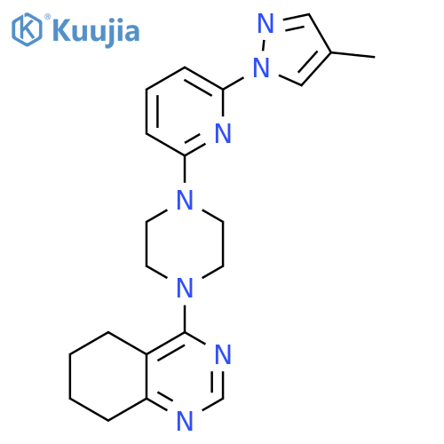 4-{4-[6-(4-methyl-1H-pyrazol-1-yl)pyridin-2-yl]piperazin-1-yl}-5,6,7,8-tetrahydroquinazoline structure