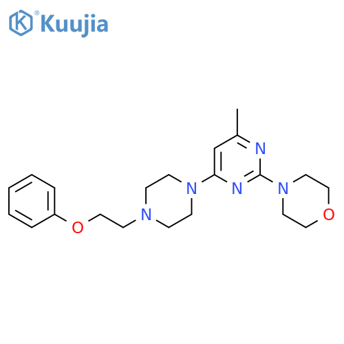 4-{4-methyl-6-[4-(2-phenoxyethyl)piperazin-1-yl]pyrimidin-2-yl}morpholine structure