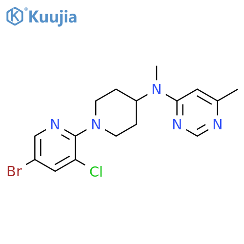 N-1-(5-bromo-3-chloropyridin-2-yl)piperidin-4-yl-N,6-dimethylpyrimidin-4-amine structure