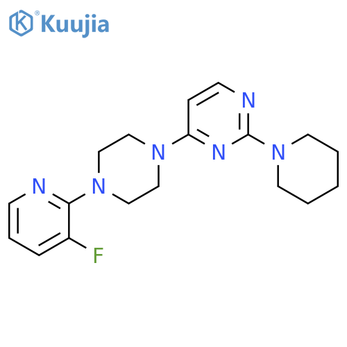 4-[4-(3-fluoropyridin-2-yl)piperazin-1-yl]-2-(piperidin-1-yl)pyrimidine structure