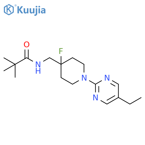 N-{[1-(5-ethylpyrimidin-2-yl)-4-fluoropiperidin-4-yl]methyl}-2,2-dimethylpropanamide structure