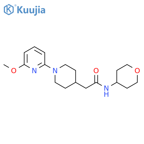 2-[1-(6-methoxypyridin-2-yl)piperidin-4-yl]-N-(oxan-4-yl)acetamide structure
