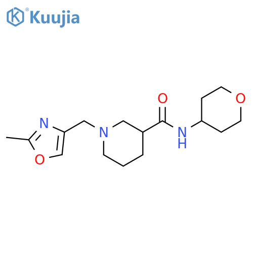 1-[(2-methyl-1,3-oxazol-4-yl)methyl]-N-(oxan-4-yl)piperidine-3-carboxamide structure