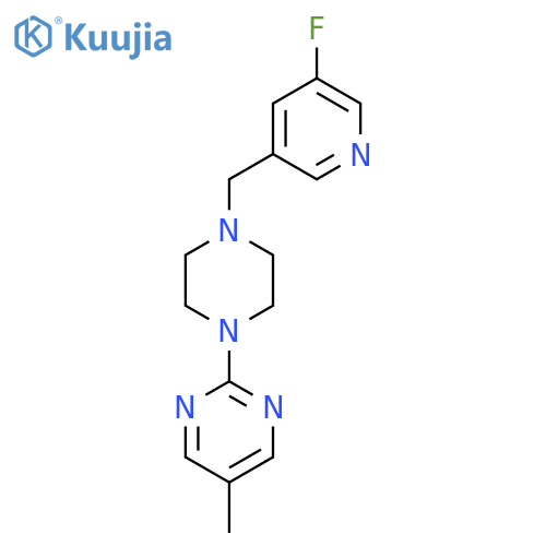 2-{4-[(5-Fluoropyridin-3-yl)methyl]piperazin-1-yl}-5-methylpyrimidine structure
