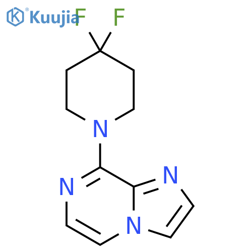 4,4-difluoro-1-{imidazo[1,2-a]pyrazin-8-yl}piperidine structure