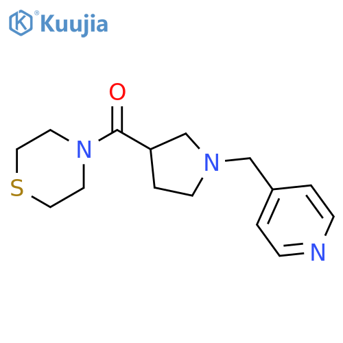 4-{1-[(pyridin-4-yl)methyl]pyrrolidine-3-carbonyl}thiomorpholine structure