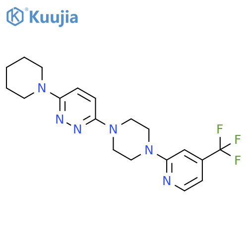 3-(piperidin-1-yl)-6-{4-[4-(trifluoromethyl)pyridin-2-yl]piperazin-1-yl}pyridazine structure