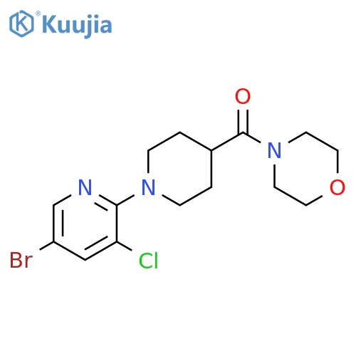 4-[1-(5-bromo-3-chloropyridin-2-yl)piperidine-4-carbonyl]morpholine structure