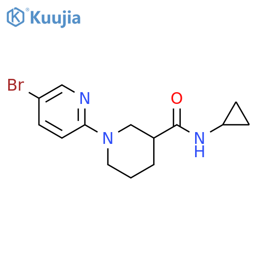 1-(5-bromopyridin-2-yl)-N-cyclopropylpiperidine-3-carboxamide structure