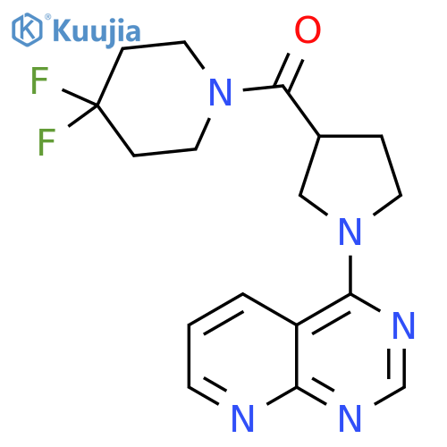 4,4-difluoro-1-(1-{pyrido[2,3-d]pyrimidin-4-yl}pyrrolidine-3-carbonyl)piperidine structure
