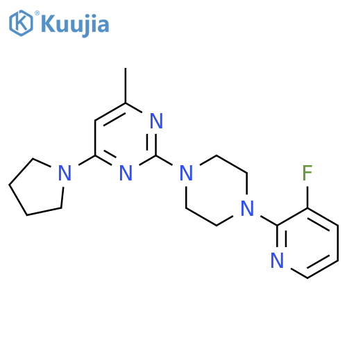 2-[4-(3-Fluoropyridin-2-yl)piperazin-1-yl]-4-methyl-6-(pyrrolidin-1-yl)pyrimidine structure