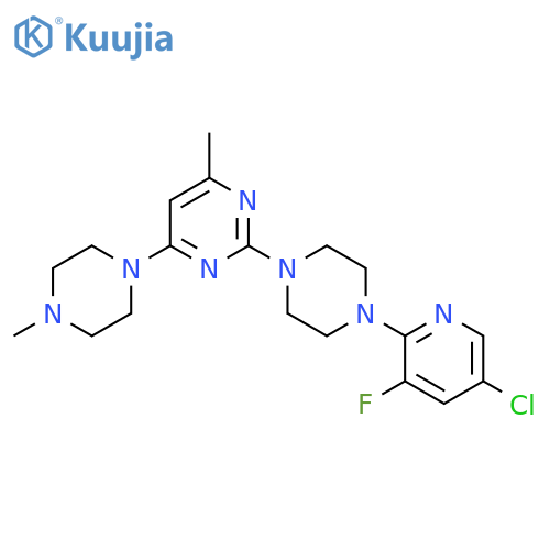 2-[4-(5-Chloro-3-fluoropyridin-2-yl)piperazin-1-yl]-4-methyl-6-(4-methylpiperazin-1-yl)pyrimidine structure