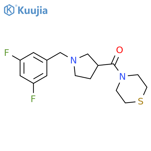 4-{1-[(3,5-difluorophenyl)methyl]pyrrolidine-3-carbonyl}thiomorpholine structure