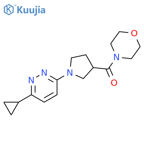 4-1-(6-cyclopropylpyridazin-3-yl)pyrrolidine-3-carbonylmorpholine structure