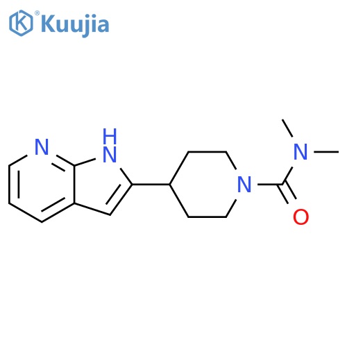 N,N-dimethyl-4-{1H-pyrrolo[2,3-b]pyridin-2-yl}piperidine-1-carboxamide structure