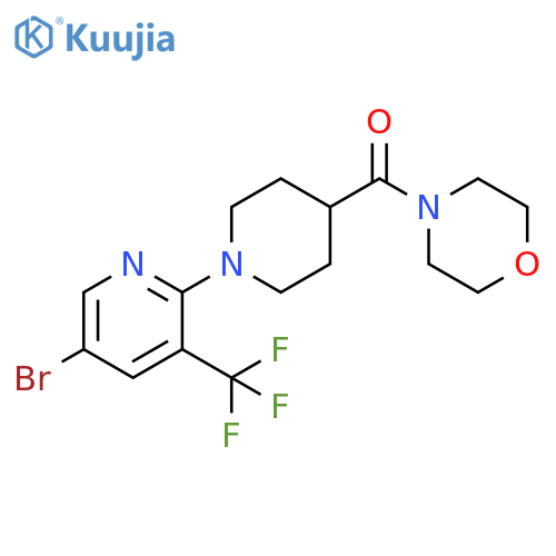 4-{1-[5-bromo-3-(trifluoromethyl)pyridin-2-yl]piperidine-4-carbonyl}morpholine structure