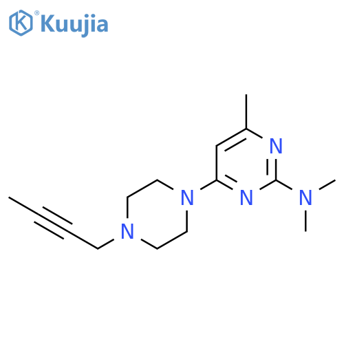 4-[4-(but-2-yn-1-yl)piperazin-1-yl]-N,N,6-trimethylpyrimidin-2-amine structure
