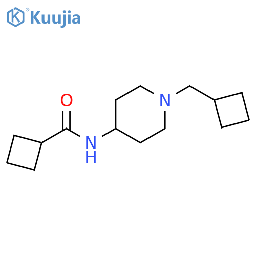 N-[1-(cyclobutylmethyl)piperidin-4-yl]cyclobutanecarboxamide structure