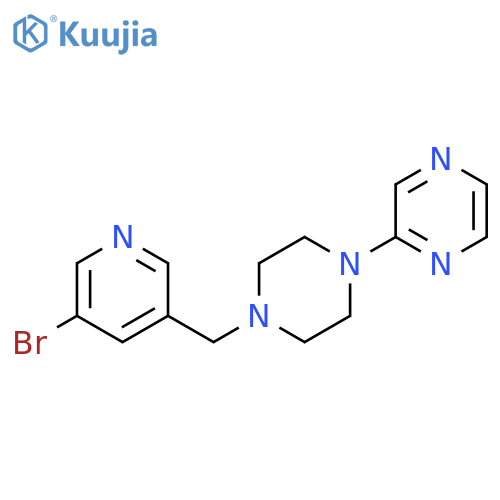 2-{4-[(5-bromopyridin-3-yl)methyl]piperazin-1-yl}pyrazine structure