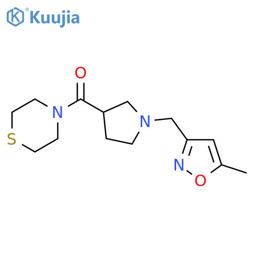 4-{1-[(5-methyl-1,2-oxazol-3-yl)methyl]pyrrolidine-3-carbonyl}thiomorpholine structure