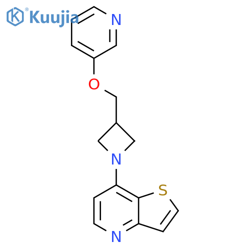 3-(1-{thieno3,2-bpyridin-7-yl}azetidin-3-yl)methoxypyridine structure