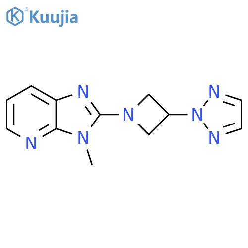 2-(1-{3-methyl-3H-imidazo[4,5-b]pyridin-2-yl}azetidin-3-yl)-2H-1,2,3-triazole structure