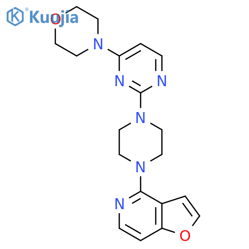 4-[2-(4-{Furo[3,2-c]pyridin-4-yl}piperazin-1-yl)pyrimidin-4-yl]morpholine structure