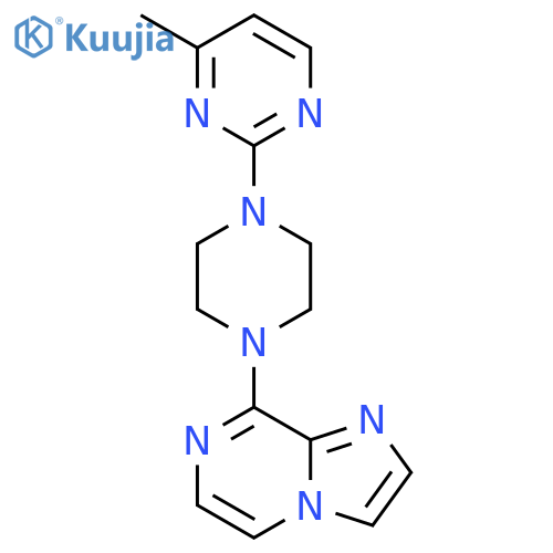 2-(4-{imidazo[1,2-a]pyrazin-8-yl}piperazin-1-yl)-4-methylpyrimidine structure