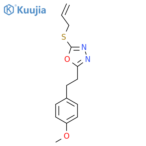 2-[2-(4-Methoxyphenyl)ethyl]-5-(prop-2-en-1-ylsulfanyl)-1,3,4-oxadiazole structure