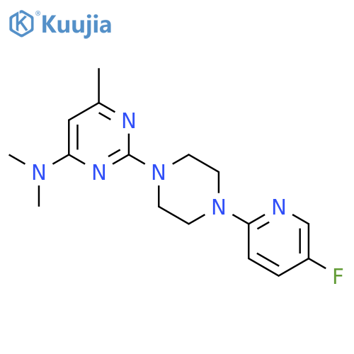2-[4-(5-fluoropyridin-2-yl)piperazin-1-yl]-N,N,6-trimethylpyrimidin-4-amine structure