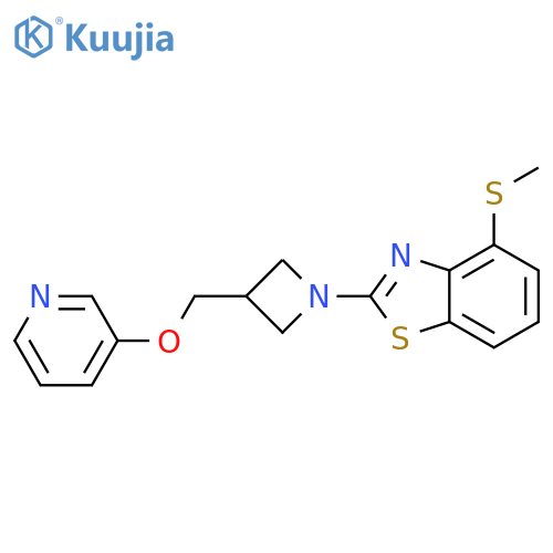 4-(methylsulfanyl)-2-{3-[(pyridin-3-yloxy)methyl]azetidin-1-yl}-1,3-benzothiazole structure