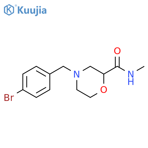 4-(4-bromophenyl)methyl-N-methylmorpholine-2-carboxamide structure