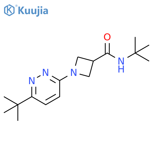 N-tert-butyl-1-(6-tert-butylpyridazin-3-yl)azetidine-3-carboxamide structure