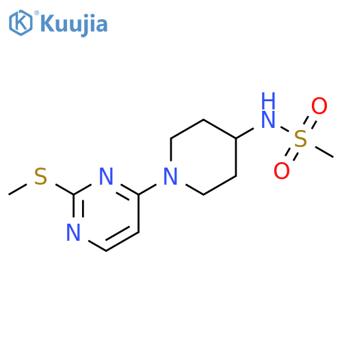N-{1-2-(methylsulfanyl)pyrimidin-4-ylpiperidin-4-yl}methanesulfonamide structure