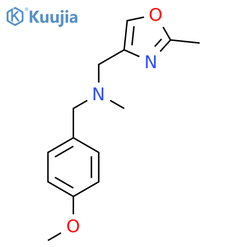 [(4-Methoxyphenyl)methyl](methyl)[(2-methyl-1,3-oxazol-4-yl)methyl]amine structure