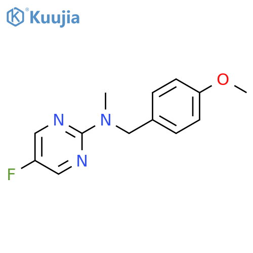 5-fluoro-N-[(4-methoxyphenyl)methyl]-N-methylpyrimidin-2-amine structure