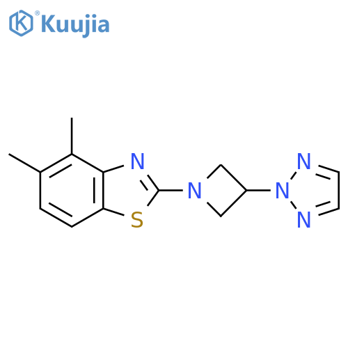 4,5-dimethyl-2-[3-(2H-1,2,3-triazol-2-yl)azetidin-1-yl]-1,3-benzothiazole structure