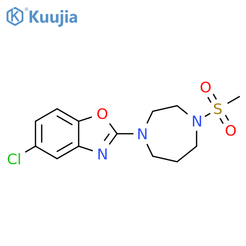 5-chloro-2-(4-methanesulfonyl-1,4-diazepan-1-yl)-1,3-benzoxazole structure