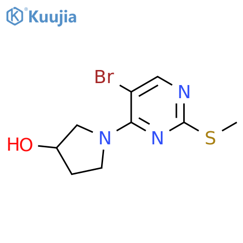 1-[5-Bromo-2-(methylsulfanyl)pyrimidin-4-yl]pyrrolidin-3-ol structure