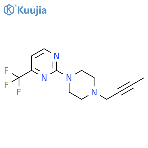 2-[4-(but-2-yn-1-yl)piperazin-1-yl]-4-(trifluoromethyl)pyrimidine structure
