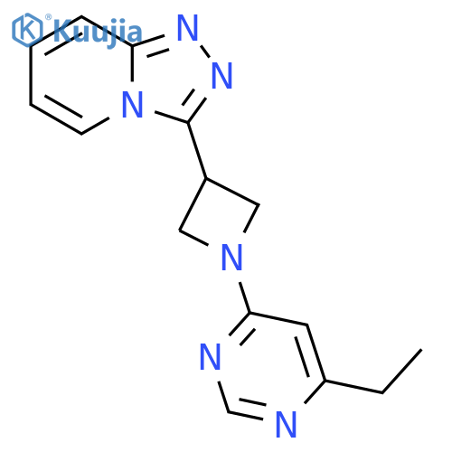 4-ethyl-6-(3-{[1,2,4]triazolo[4,3-a]pyridin-3-yl}azetidin-1-yl)pyrimidine structure