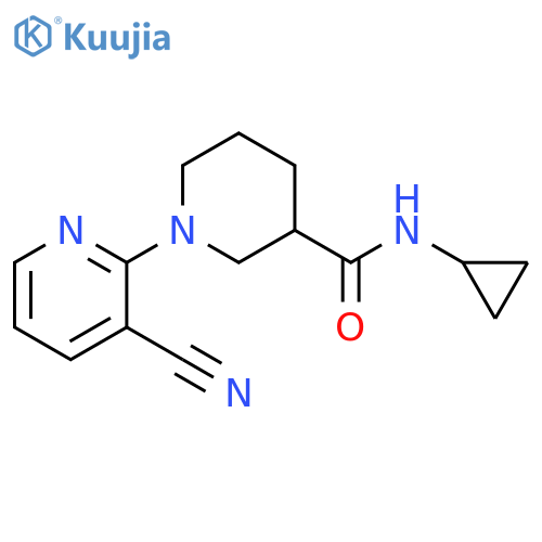 1-(3-cyanopyridin-2-yl)-N-cyclopropylpiperidine-3-carboxamide structure