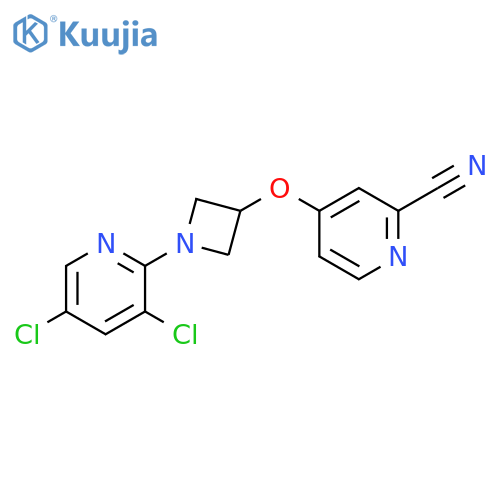 4-{[1-(3,5-dichloropyridin-2-yl)azetidin-3-yl]oxy}pyridine-2-carbonitrile structure