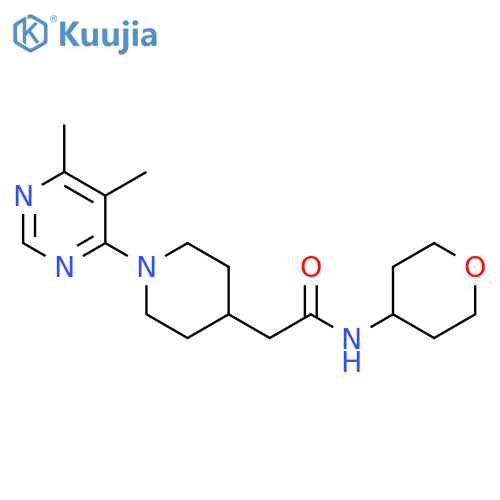 2-[1-(5,6-dimethylpyrimidin-4-yl)piperidin-4-yl]-N-(oxan-4-yl)acetamide structure