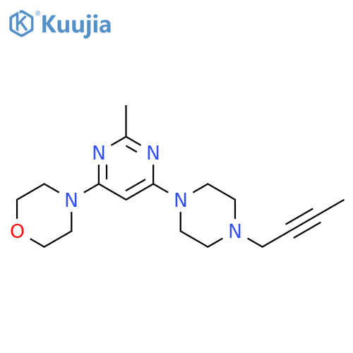 4-{6-[4-(but-2-yn-1-yl)piperazin-1-yl]-2-methylpyrimidin-4-yl}morpholine structure