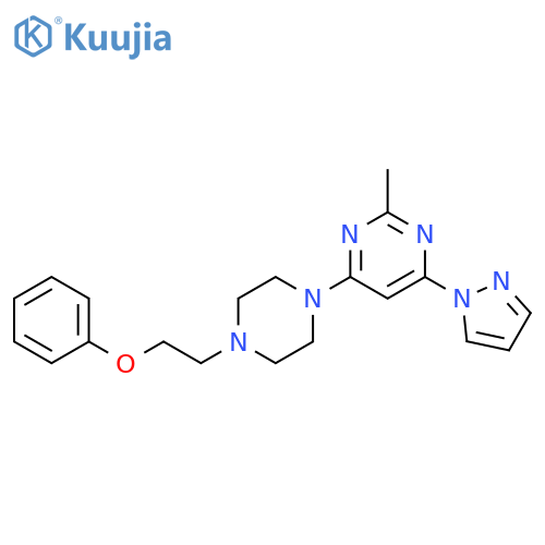 2-methyl-4-4-(2-phenoxyethyl)piperazin-1-yl-6-(1H-pyrazol-1-yl)pyrimidine structure