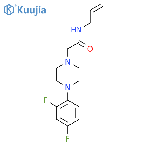 2-[4-(2,4-difluorophenyl)piperazin-1-yl]-N-(prop-2-en-1-yl)acetamide structure